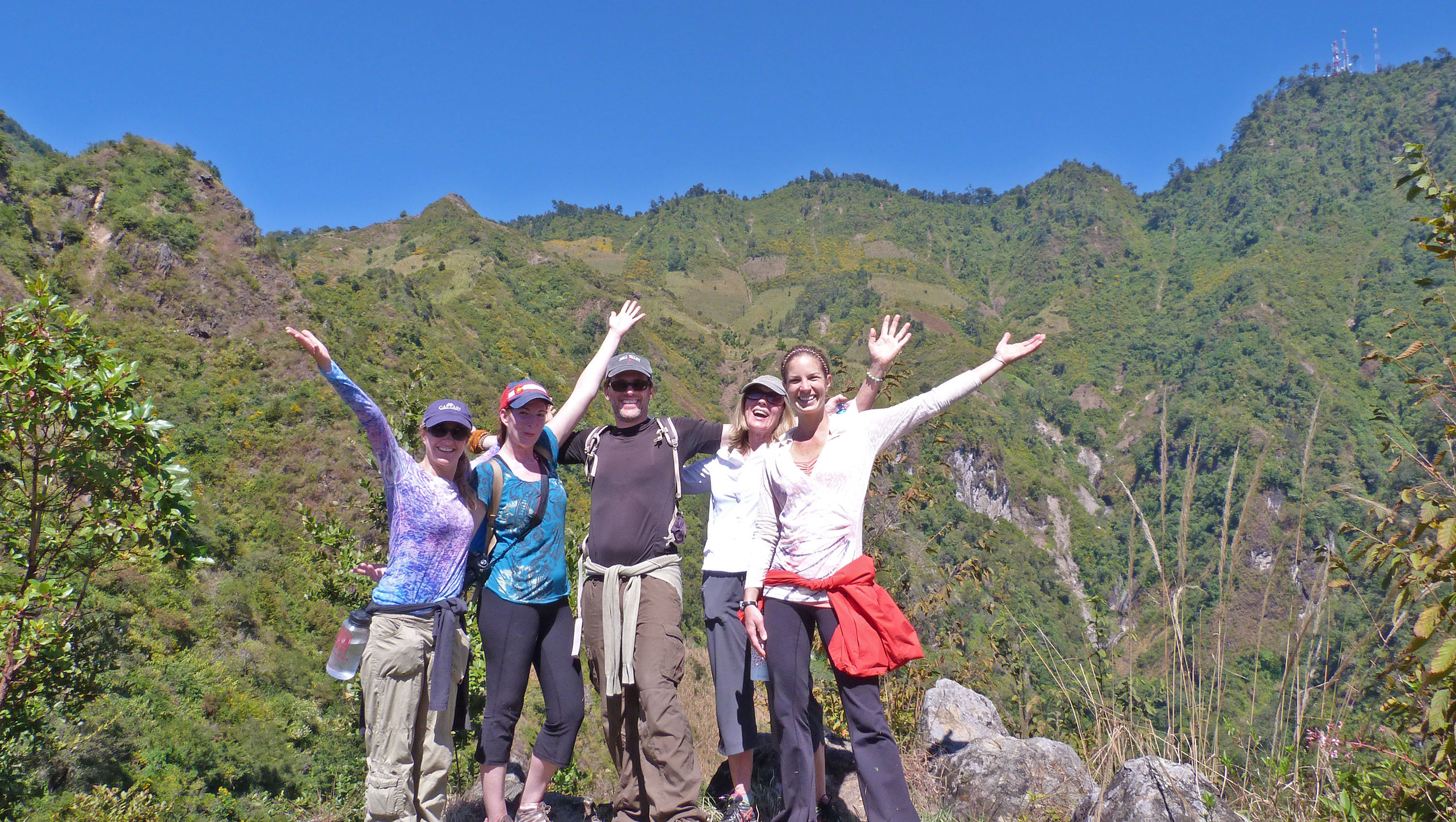 women hiking guatemala 