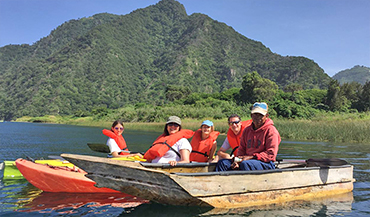 kayak, fishing lake atitlan 